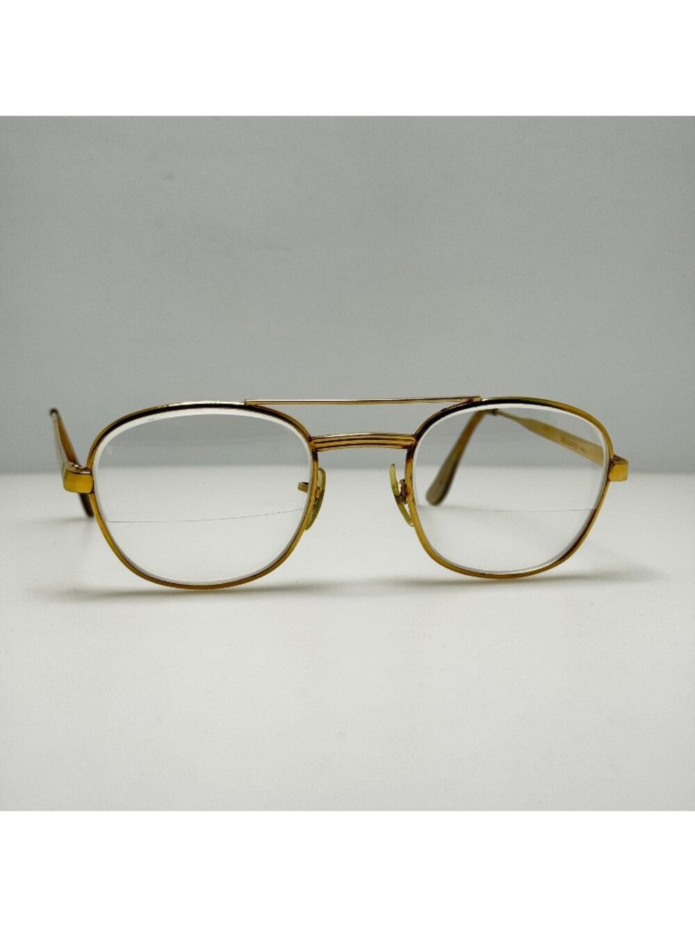 Bausch & Lomb B&L Safety 5 3/4 Gold Eye Glasses Eyeglasses Frames 52-22